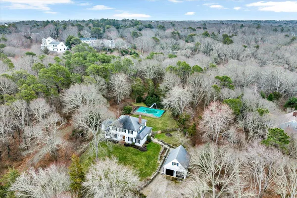 a view of a street with an outdoor space