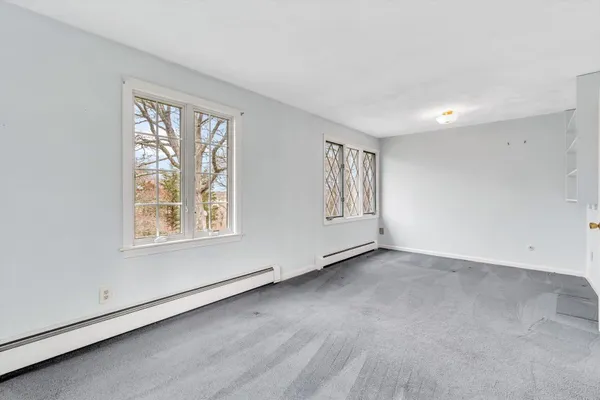 an empty room with a window