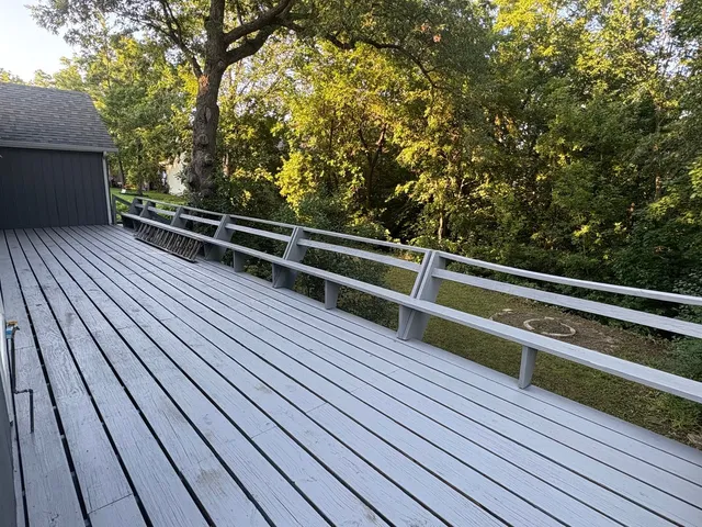 a view of outdoor space and deck