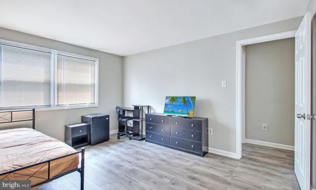 a workspace with furniture and window