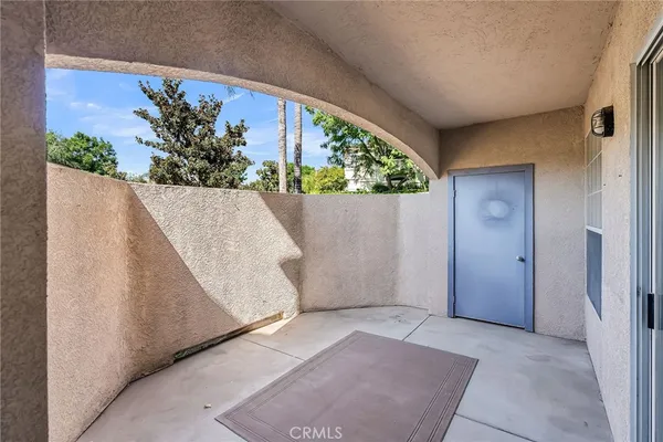 an entryway with an outdoor space
