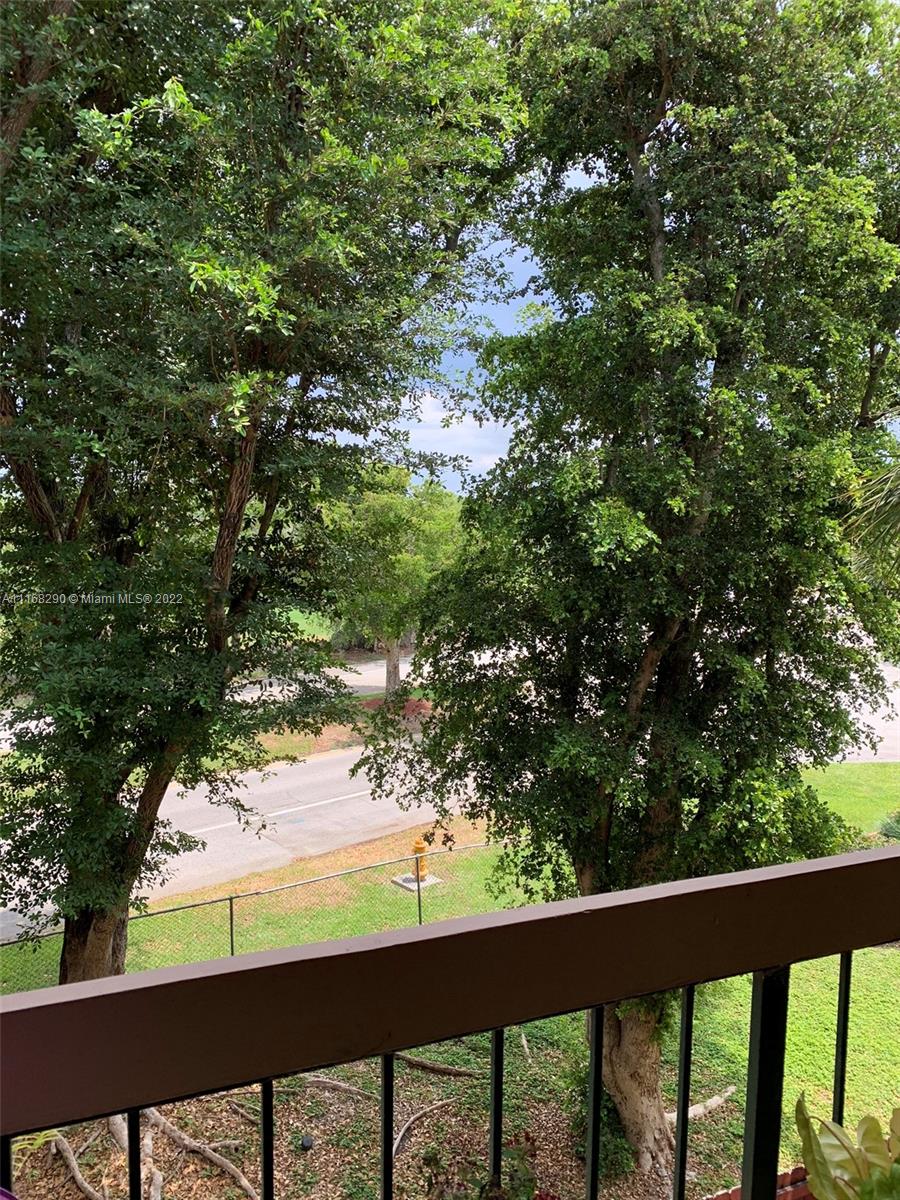 a view of sky from a balcony