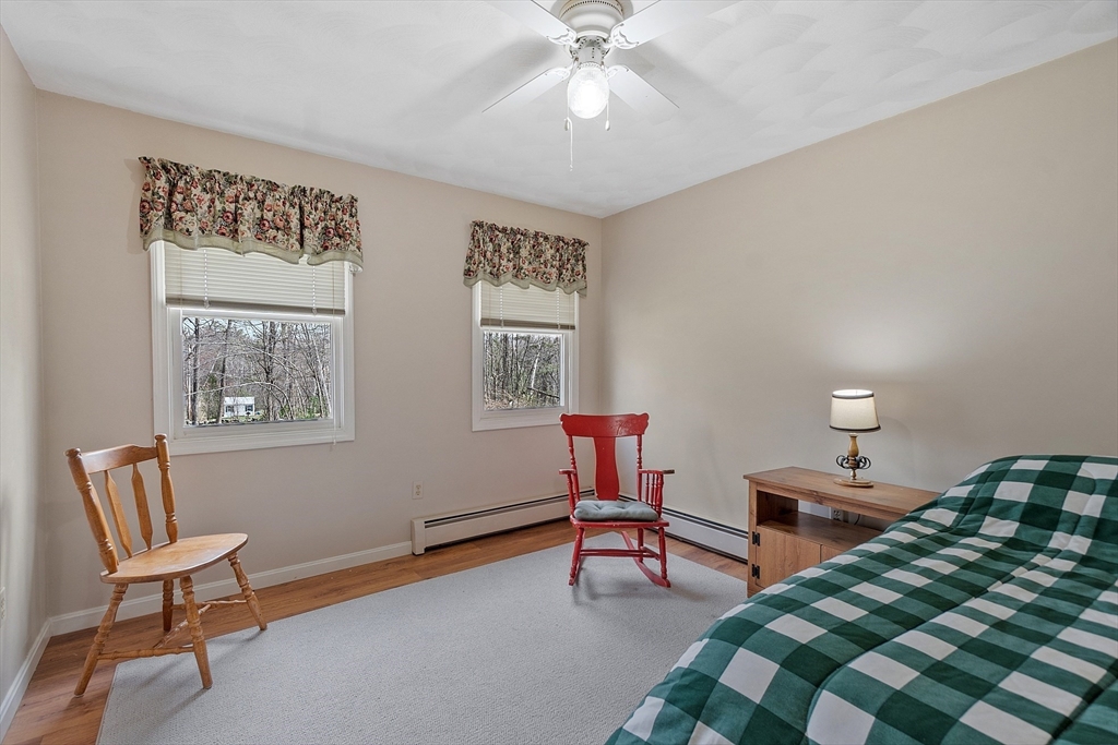 717 Old Petersham Road Barre, MA 01005 - Photo 24 of 40 a bedroom with a bed chair and two windows