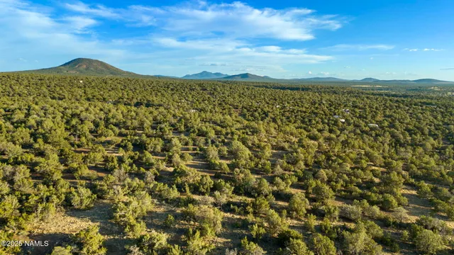 a view of a large body of water with a building in the background