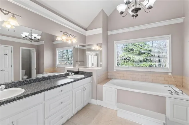a bathroom with a granite countertop sink mirror and a shower
