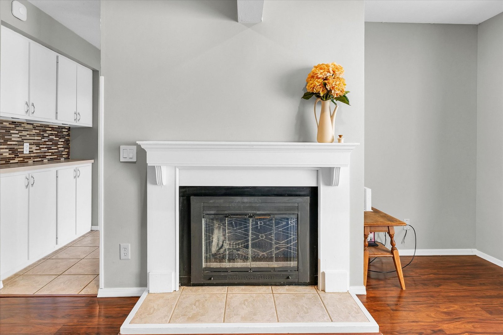 1727 Devonshire Drive Champaign, IL 61821 - Photo 10 of 48 a living room with furniture and a fireplace