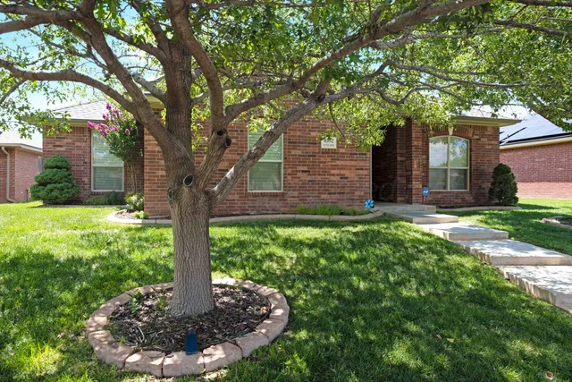 a view of a house with a tree in a yard