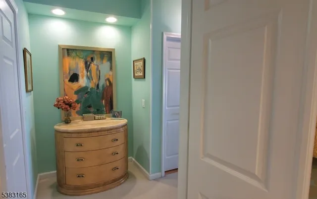 a bathroom with a double vanity sink and mirror
