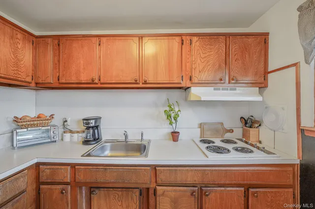 a kitchen with appliances cabinets and a sink