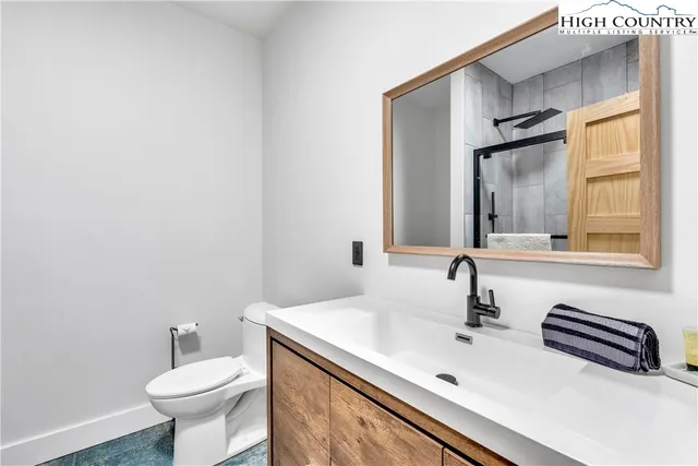 a view of a terrace with a bench