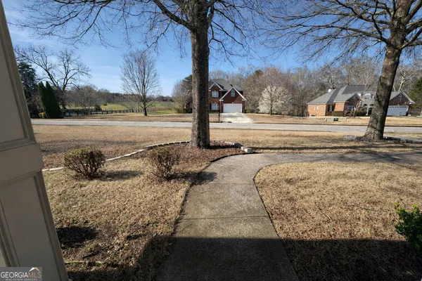 a view of a brick wall