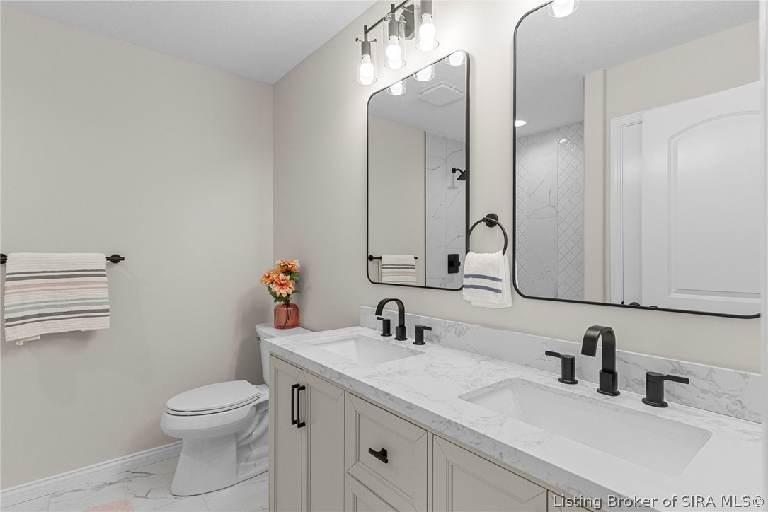 379 Garrison Street Hanover, IN 47243 - Photo 18 of 29 Primary Ensuite Bathroom with double sinks