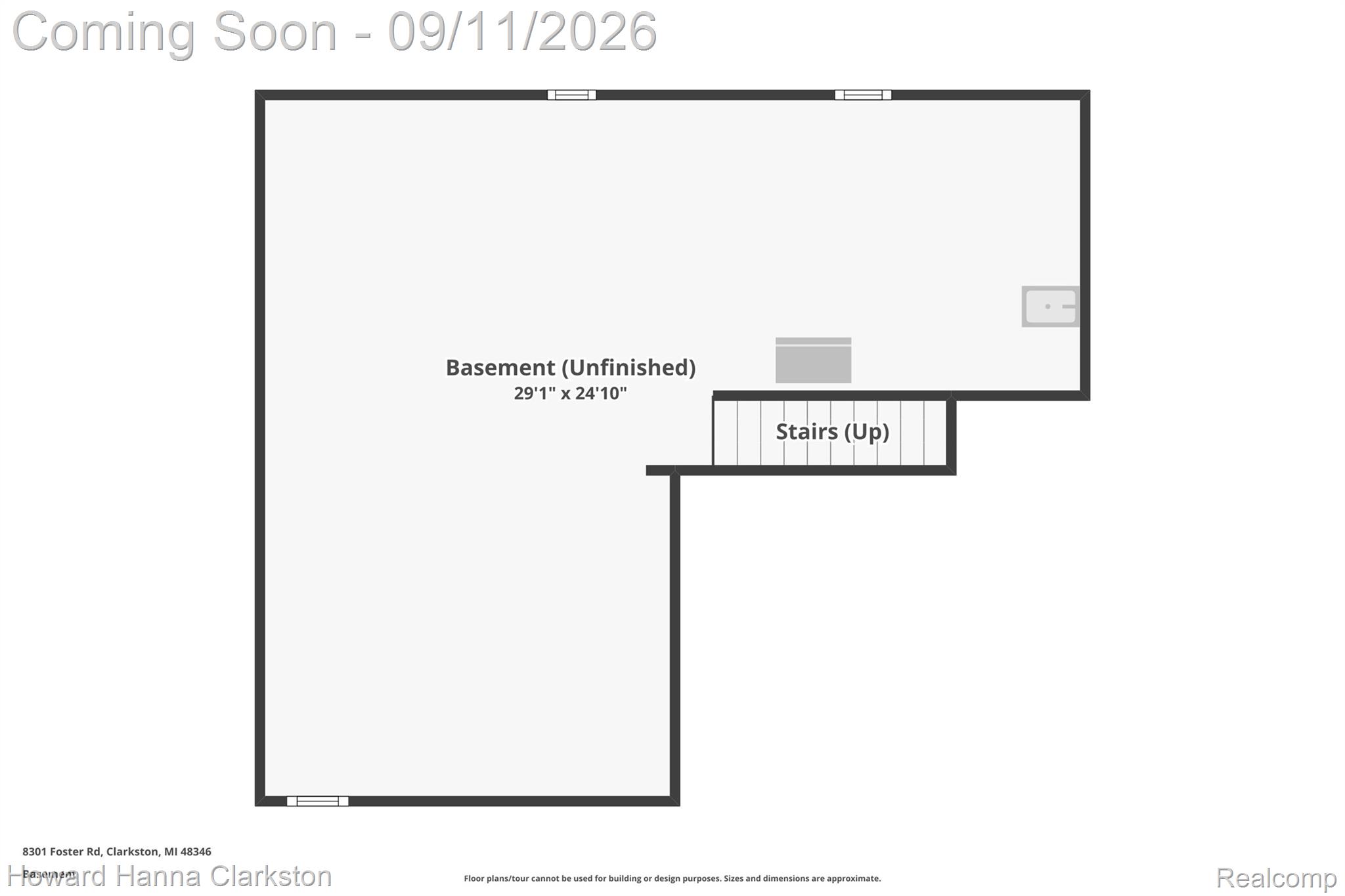 8301 Foster Road Clarkston, MI 48346 - Photo 41 of 41 Original stone basement floor plan