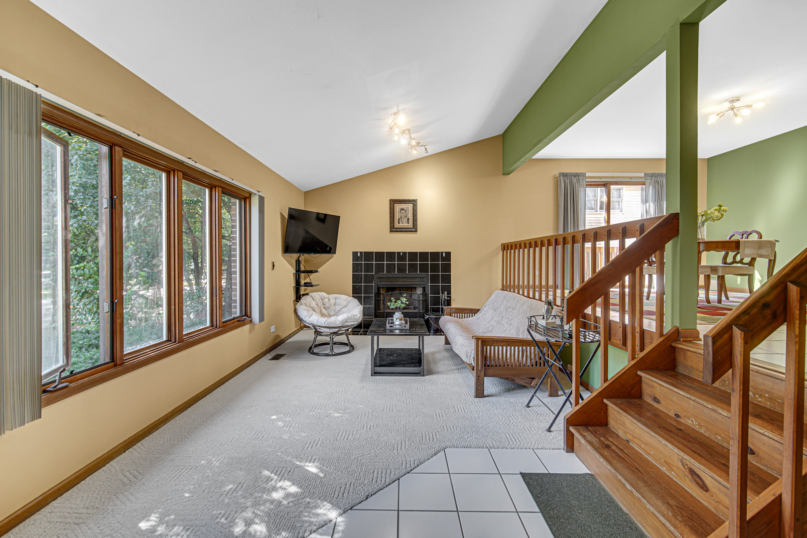 316 Morningside Drive, Unit A Bloomingdale, IL 60108 - Photo 5 of 35 a living room with furniture and a fireplace