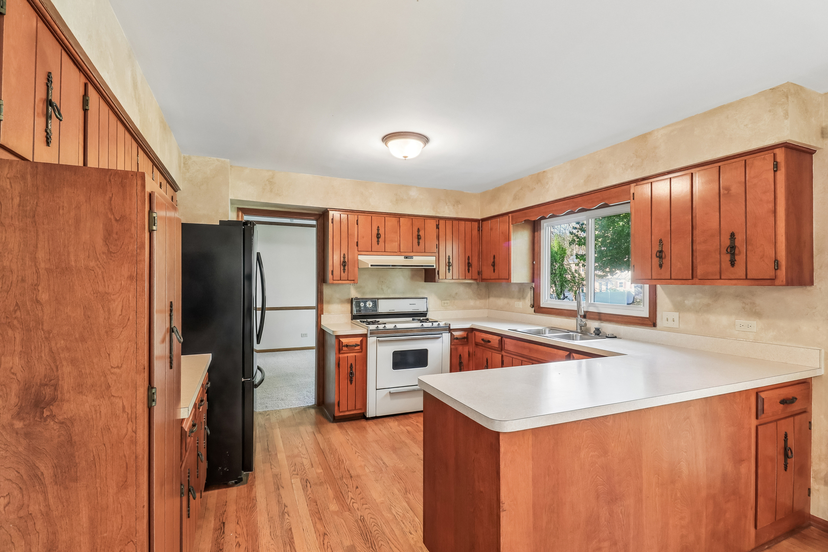 733 Buttonwood Circle Naperville, IL 60540 - Photo 2 of 39 a kitchen filled with stainless steel appliances granite countertop a refrigerator a sink dishwasher a stove and white countertops with wooden floor
