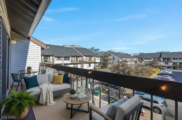 a view of city from a balcony