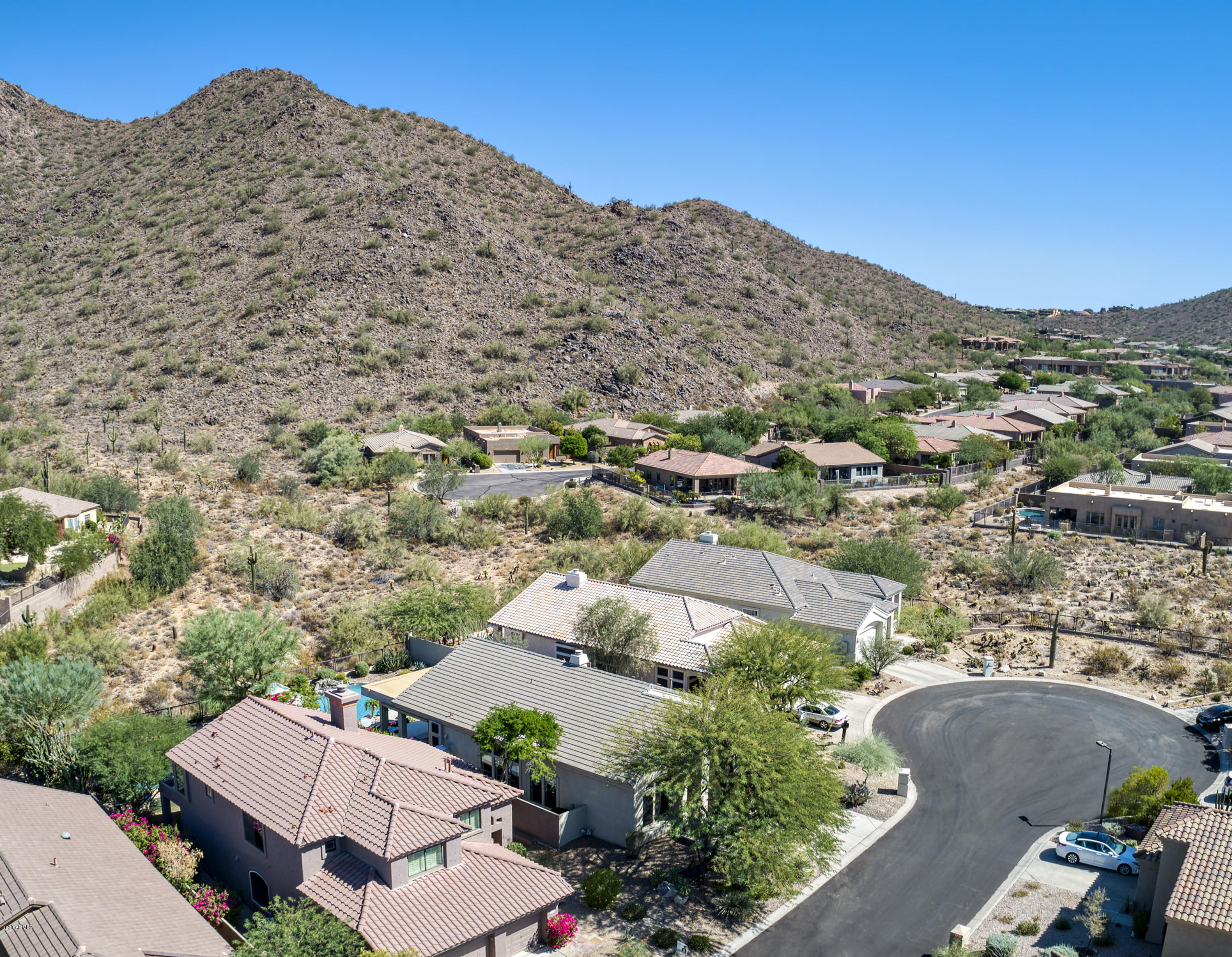 13964 East Geronimo Road Scottsdale, AZ 85259 - Photo 14 of 66 Aerial Front Side Cul de Sac