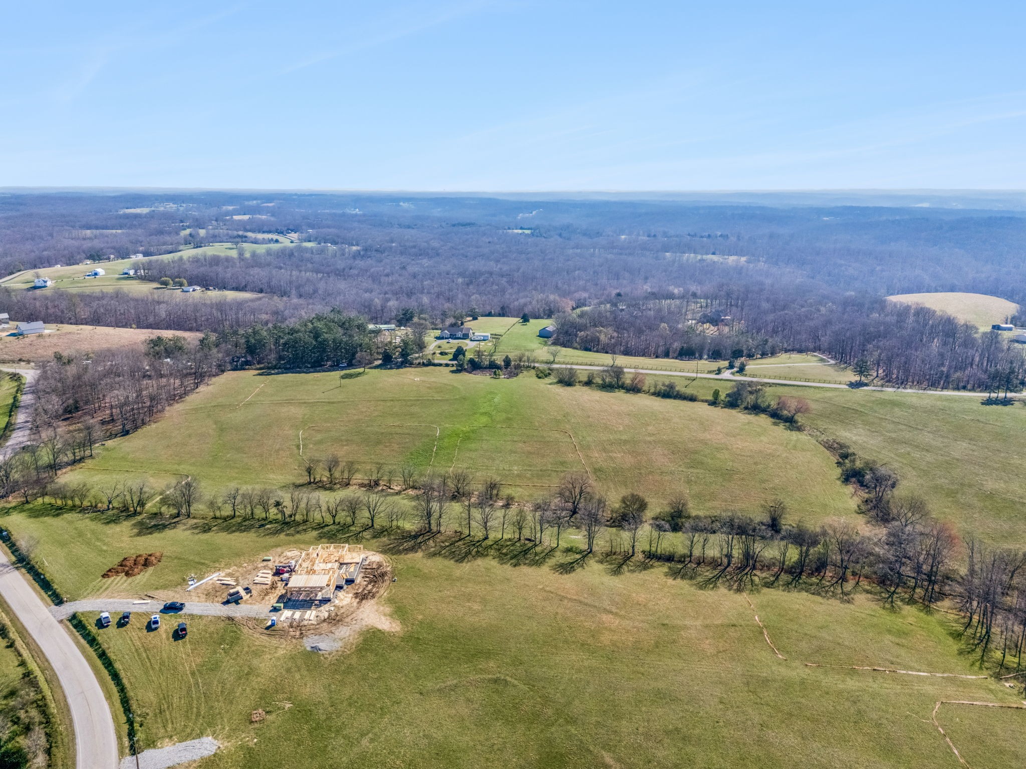 7795 West Lick Creek Road Primm Springs, TN 38476 - Photo 11 of 14 an aerial view of a house with a yard