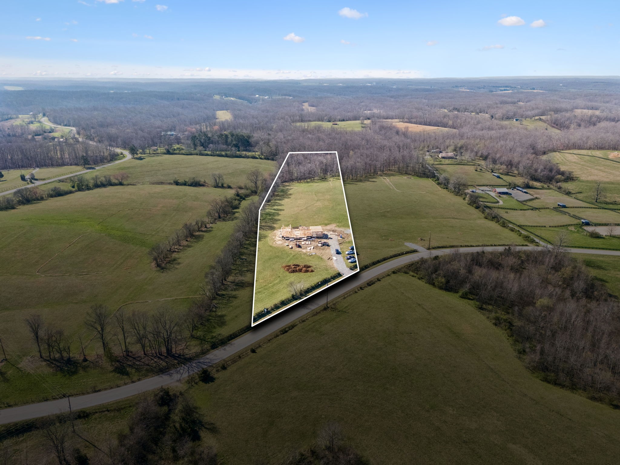 7795 West Lick Creek Road Primm Springs, TN 38476 - Photo 5 of 14 an aerial view of a house with a yard
