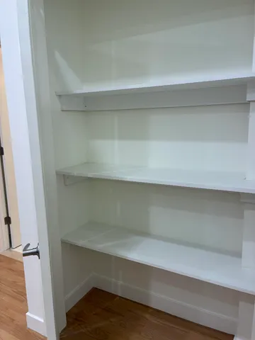 a close view of closet