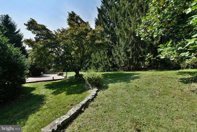 a view of backyard with green space