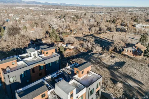 an aerial view of multiple house
