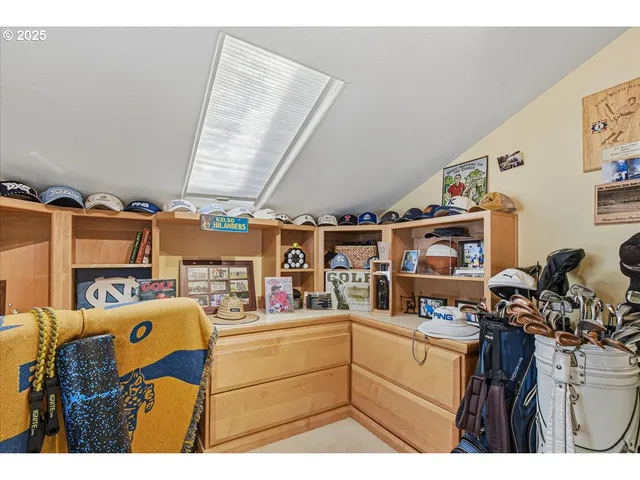 a view of a golf course with a lake