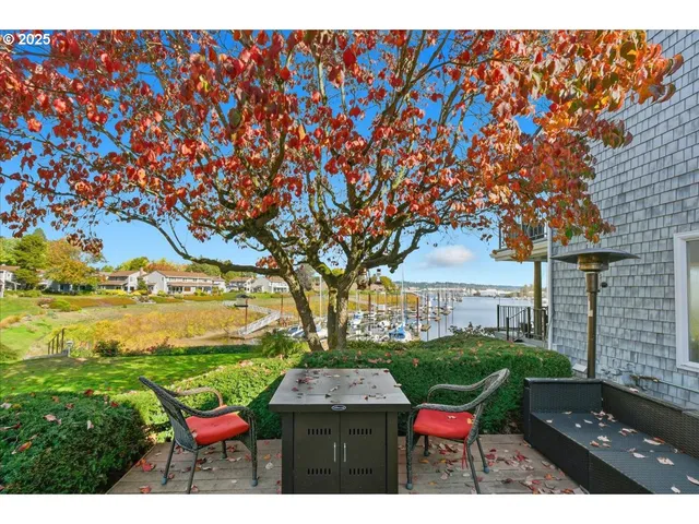 a view of outdoor space with garden and entertaining space