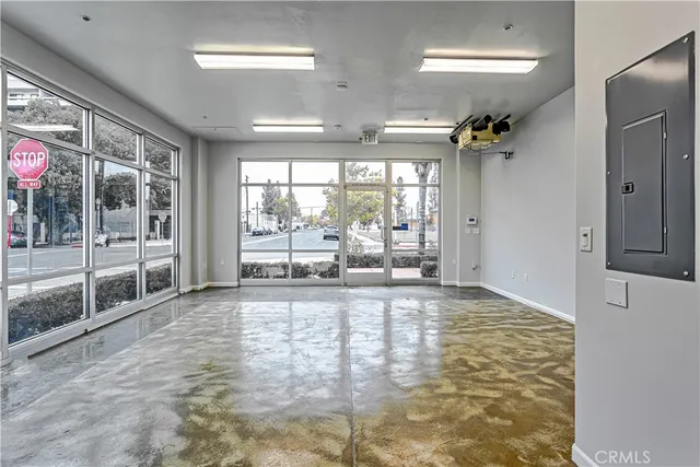 a view of an empty room and window