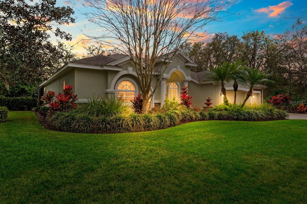 5614 Eagleglen Place Lithia, FL 33547 - Photo 30 of 35 a view of a yard with plants and large trees