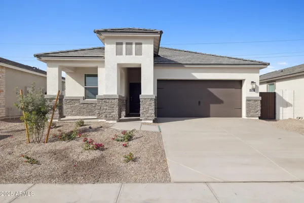 a front view of a house