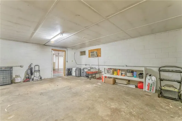 a big room with storage and utility