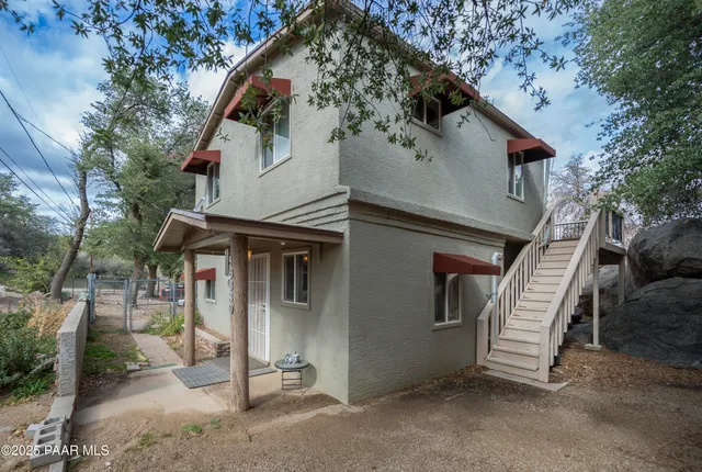 a view of outdoor space and deck