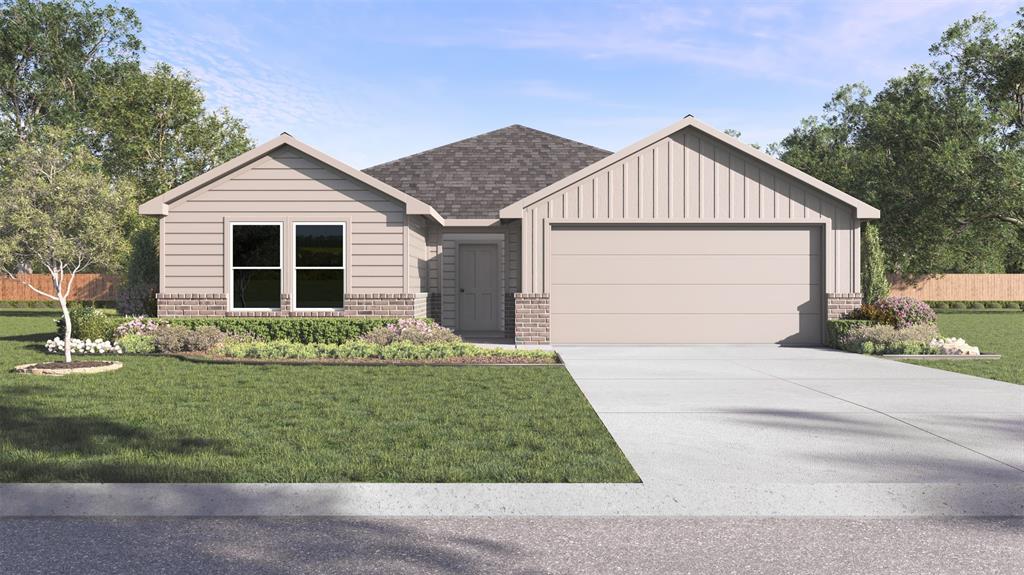 front view of house with a yard