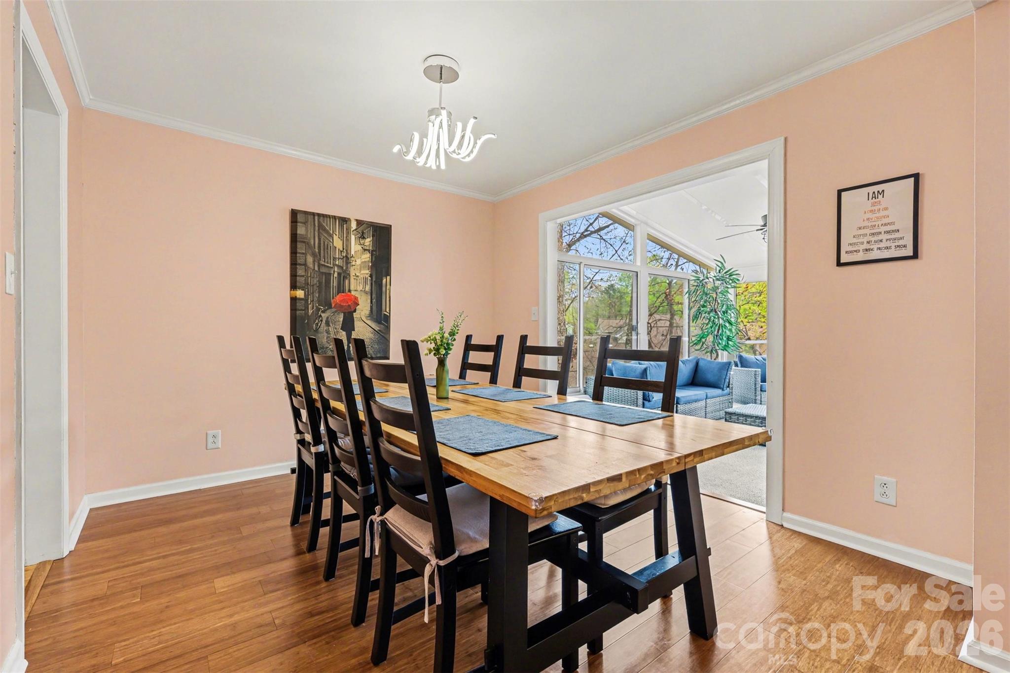 26030 Misty Way Drive Tega Cay, SC 29708 - Photo 12 of 43 a view of a dining room with furniture window and wooden floor