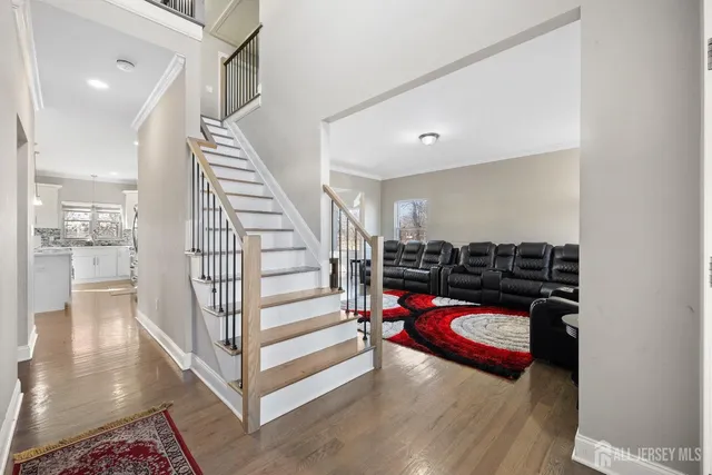 a view of entryway and workspace