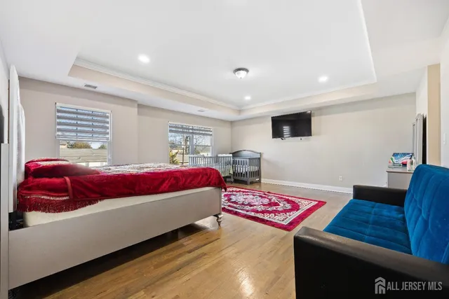 a living room with a couch and a table