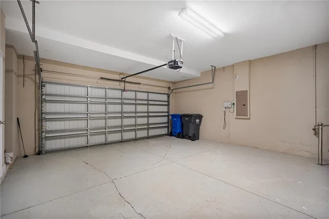 a view of a park with swings and slides