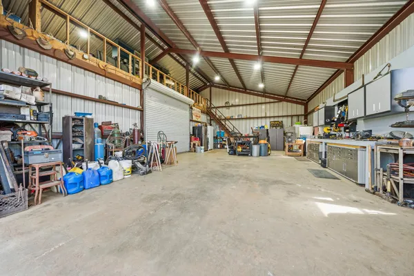 a view of a lake with a city