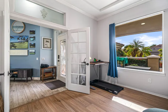 a view of livingroom with furniture and wooden floor
