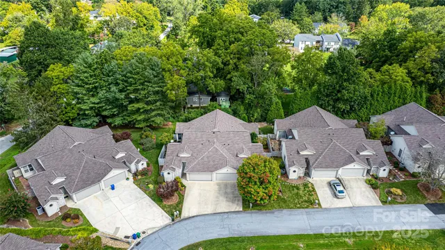 an aerial view of multiple house