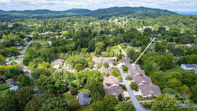 a view of a and covered with lush green forest