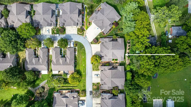 an aerial view of multiple house