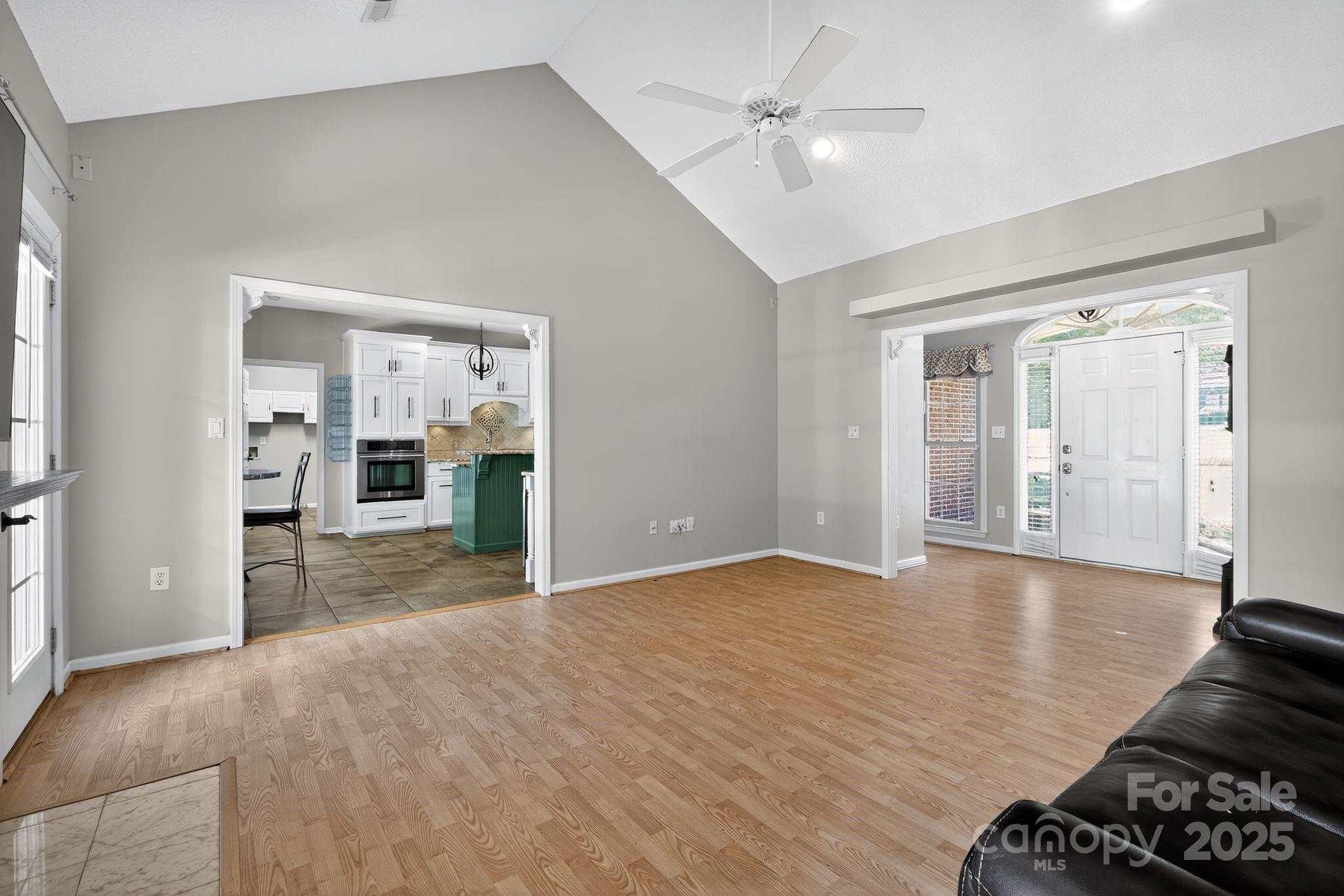 208 Stone Ridge Drive Salisbury, NC 28146 - Photo 10 of 35 a view of livingroom with hardwood floor and a ceiling fan