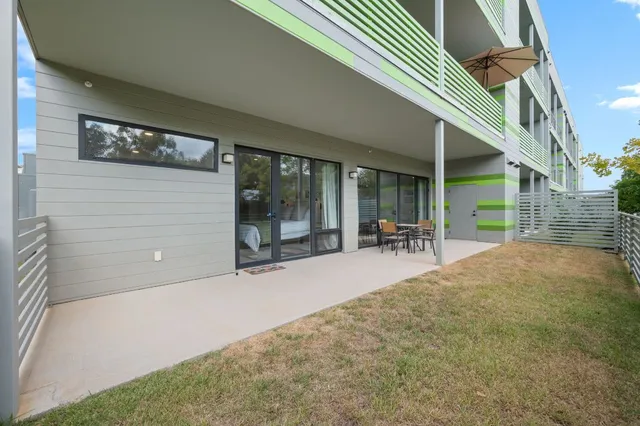 a house view with a outdoor space