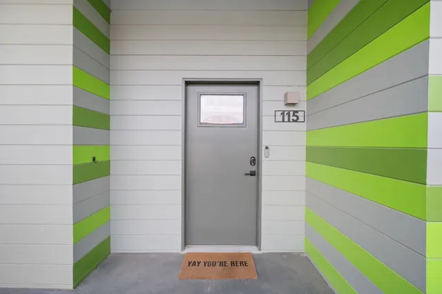 a view of an entryway door