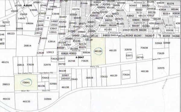 a view of a field with plants and trees