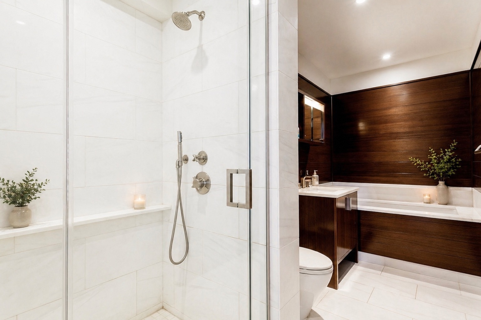 60 Riverside Boulevard, Unit 1810 Manhattan, NY 10069 - Photo 7 of 19 a bathroom with a shower and a sink
