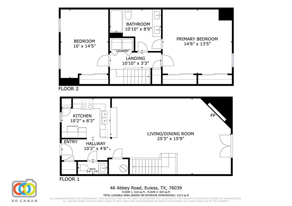 46 Abbey Road Euless, TX 76039 - Photo 16 of 16 View of floor plan / room layout