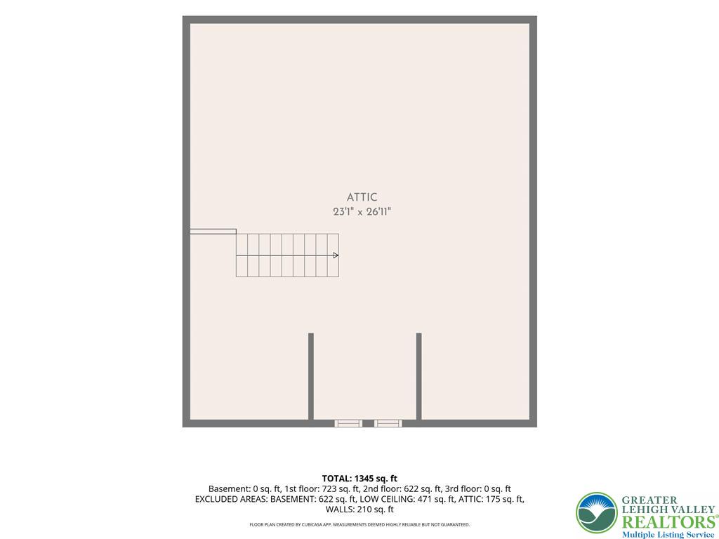 159 West Ridge Street Nesquehoning, PA 18240 - Photo 51 of 55 Attic Plan